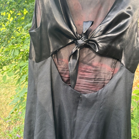 Vintage y2k flare a line black mini dress - Picture 4 of 10